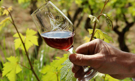 Glass of beaujolais